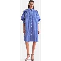 seidensticker Sommerkleid 3/4 Kragen Gestreift