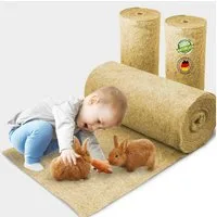 Nagerteppich.de Kleintierstreu Nagerteppich / Nagermatte aus 100% Hanf auf Rolle, 10mm Stärke