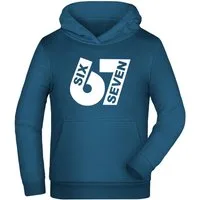 MyDesign24 Kapuzenpullover Kinder Hoodie - six seven Brustprint Kapuzensweater mit six seven Aufdruck i762