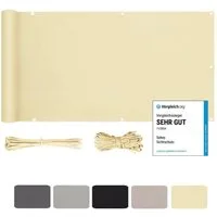 Sekey Balkonsichtschutz Polyester Balkonbespannungen Sichtschutz Garten Zaun Windschutz H: 75cm, 90 cm, 120cm / B: 300 cm, 400cm, 500 cm, 600cm