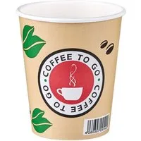 Goldhofer Coffee-to-go-Becher Kaffeebecher Set (100-2000 Stück) hitzebeständige Pappbecher, 200-tlg., Ohne Deckel, Optional mit Deckel