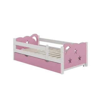 VitaliSpa Kinderbett, Pink, Holzwerkstoff, 1 Schubladen, Rechteckig, 146x53x76 cm, Kinder- & Jugendzimmer, Jugendmöbel, Jugendbetten