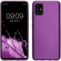 kwmobile Handyhülle Handyhülle für Samsung Galaxy A51 Hülle, Silikon Case metallisch schimmernd - Schutzhülle Cover