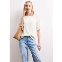 STREET ONE 2-in-1-Shirt Sommershirt aus Mesh mit U-Boot-Ausschnitt