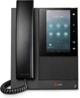HP POLY CCX 505 Business-Medientelefon mit Open SIP und PoE-fähig | 82z82aa | IP-Telefon - Schwarz