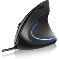 CSL kabelgebunden, vertikal, optisch, USB, ergonomisch, Rechtshänder ergonomische Maus (kabelgebunden, 800–6400 DPI, gummierte Oberfläche, 6 Tasten, 1,78 m Kabel)