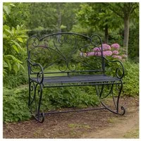 HTI-Living Gartenbank Nostalgische Metallbank Schaukelbank Curly (Stück, 1-St., 1 Gartenbank), Gartenbank