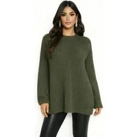 Worldclassca Longpullover WORLDCLASSCA Damen Oversize Strickpulllover Lang Pulli Dick Winter Neue Kollektion - Stilvolle und gemütliche Strickmode für Damen