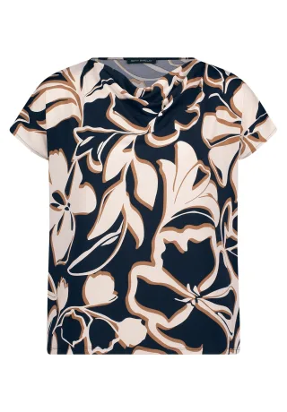 Betty Barclay - Printshirt dark blue/brown - Gr. - 38