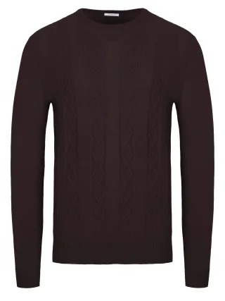 Malo Optimum Kaschmir Pullover dunkelbraun