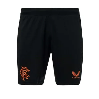 Castore - Shorts für Herren , Athletisch (Schwarz/Orange bedruckt)