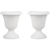 COSTWAY Blumentopf, Pflanzkübel mit Sockelbasis & Abflussloch, 46,5