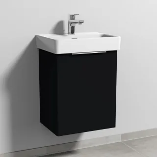 Sanipa 3way Waschtischunterbau zu Laufen Pro S Waschtisch mit 1 Tür, Schwarz-Matt UF78408