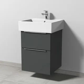 Sanipa 3way Waschtischunterbau zu Duravit Vero Air Waschtisch mit 2 Auszügen, Anthrazit-Matt UM43122