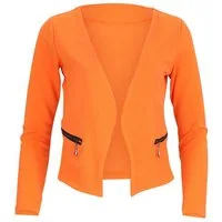 malito more than fashion Jackenblazer malito Damen Blazer ohne Kragen, Sakko im Basic Look, Kurzjacke mit Sweatblazer im Basic-Look