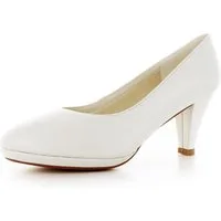 White Lady 833 klassische Leder Brautschuhe Pumps