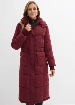 bonprix Wintermantel mit seitlichen Reißverschlüssen, rot, Gr.44, Langer Wintermantel mit Kapuze