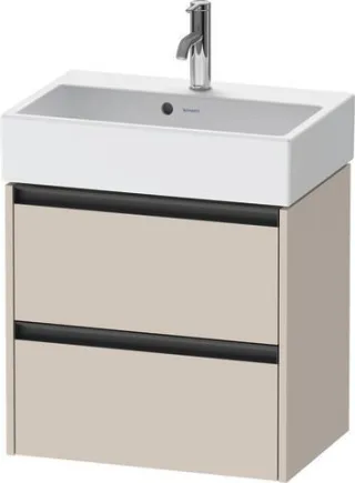Duravit Ketho.2 Waschtischunterbau wandhängend Taupe Matt 584x390x549 mm - K25273091910000 K25273091910000