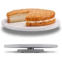 Fino Casa Tortenplatte Fino Casa drehbare Marmorplatte rund Kuchenplatte Wurstplatte, Marmor, (1x drehbare Marmorplatte rund Ø 30 cm), Etagere Lazy Susan Sushi-Platte Antipasti-Platte