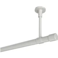 INTERDECO Gardinenstange Sonette Santo, Ø 20 mm, 1-läufig, Fixmaß, kürzbar, Deckenmontage, Metall, Weiß