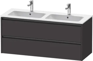 Duravit Ketho.2 Waschtischunterbau wandhängend Graphit Supermatt 1280x480x550 mm - K25266080800000 K25266080800000