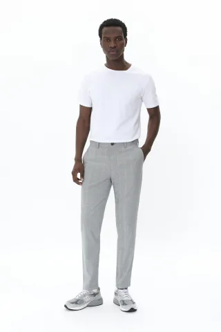 Casual Hose Gerade Passform melange
