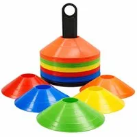 Outdoorn Trainingshilfe 20 Markierungshütchen Hütchen farbig, Zubehör Fußball Slalomtraining
