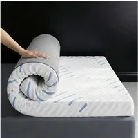 Klyvvo, Topper Matratzentopper H3/H4, mit waschbarem Bezug & Antirutsch, 7.5 cm hoch, Gel-Memory-Schaum, Bambuskohle-Schaum, Matratzenauflage passend für Schlafsofa und Boxspringbett