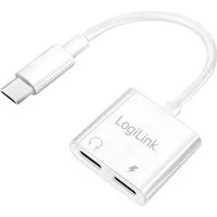 LogiLink USB-C Adapter mit PD-Ladeport, 2x USB-C, max. 60 W UA0433 USB-Adapter
