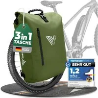 MIVELO Fahrradtasche 3in1 Gepäckträgertasche, Rucksack für Fahrrad Gepäckträger wasserdicht, 20L Volumen