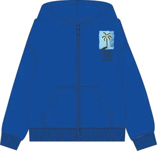 ATTENTION - Kn.-Kap.-Sweatjacke urban blue - Gr. - 116/122