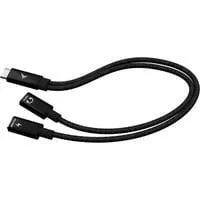USB-C Kabel Splitter Audio/Daten, Adapter schwarz, Power Delivery 100W