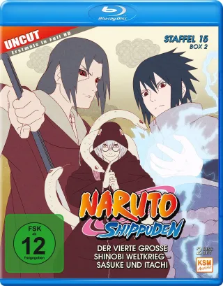 Naruto Shippuden - Staffel 15 Box 2: Der vierte große Shinobi Weltkrieg - Sasuke und Itachi (Uncut) [Blu-ray]