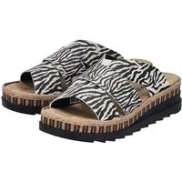 Rieker Pantolette Keilabsatz, Sommerschuh, Schlappen mit Juteumrahmung