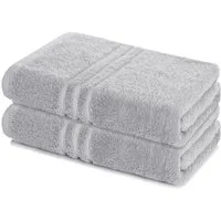 Lavea Badetuch Elena 2er Set Badetücher 100x150 cm, Duschtuch, 500 g/m² Frottier, weich & saugstark, pflegeleicht