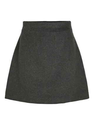 VILA - VIOCTO HW A-LINE TAILORED SKIRT dark grey melange - Gr. - 36
