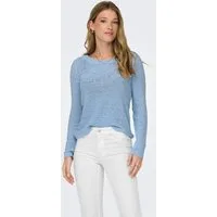 ONLY Strickpullover ONLGEENA XO L/S PULLOVER KNT NOOS Materialmix, regular fit
