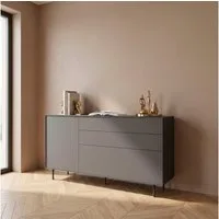 LeGer Home by Lena Gercke Sideboard Essentials, Kommode, Anrichte, Kombikommode, Schrank mit Metallfüßen, Breite: 111 cm, UV lackiert, Push-to-open-Funktion