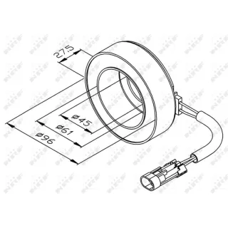 NRF Spule f?r Magnetkupplung-Kompressor Opel Signum Vectra C