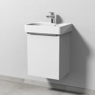 Sanipa 3way Waschtischunterbau zu Geberit Smyle Square Waschtisch mit 1 Tür, Weiß-Soft UM66843