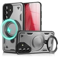 Nalia Smartphone-Hülle Samsung Galaxy A56 17 cm (6,7 Zoll), Military Cover / MagSafe / 360° Dreh Ring / Aufsteller / Outdoor Hülle