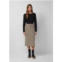 s.Oliver Midirock Rock Denimrock in Midilänge mit Leo-Print