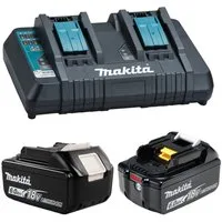 Makita Makita Akku Ladegerät Set DC18RD 2x BL18606AH 18V/6,0AH Elektroauto-Ladegerät