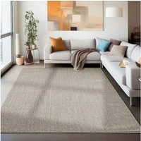 Carpettex Schlingenteppich Unicolor, Rechteckig, Höhe: 7 mm, Schlingenteppich Schlafzimmer Einfarbig Meliert Design