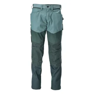 MASCOT Herren Hose mit Knietaschen CUSTOMIZED Hell Waldgrün / Waldgrün 47 - 22479-230-3534-76C47