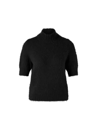 Marc Cain Collections - Flauschiger Pullover Rethink Together black - Gr. - 38