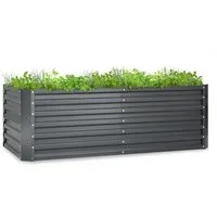 blumfeldt Blumentopf High Grow Straight, High Grow Straight Hochbeet 180 x 60 x 90 cm 970 l Stahl verzinkt