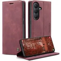 CaseMe Handyhülle Premium Hülle für Samsung Klapphülle Samsung S26 Plus-Karmesinrot