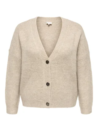 ONLY CARMAKOMA - CARZOEY L/S CARDIGAN KNT NOOS Woodsmoke