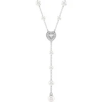 Swarovski Y-Kette Schmuck Geschenk Ariana Grande Y-Halskette Herz, mit Swarovski® Kristall